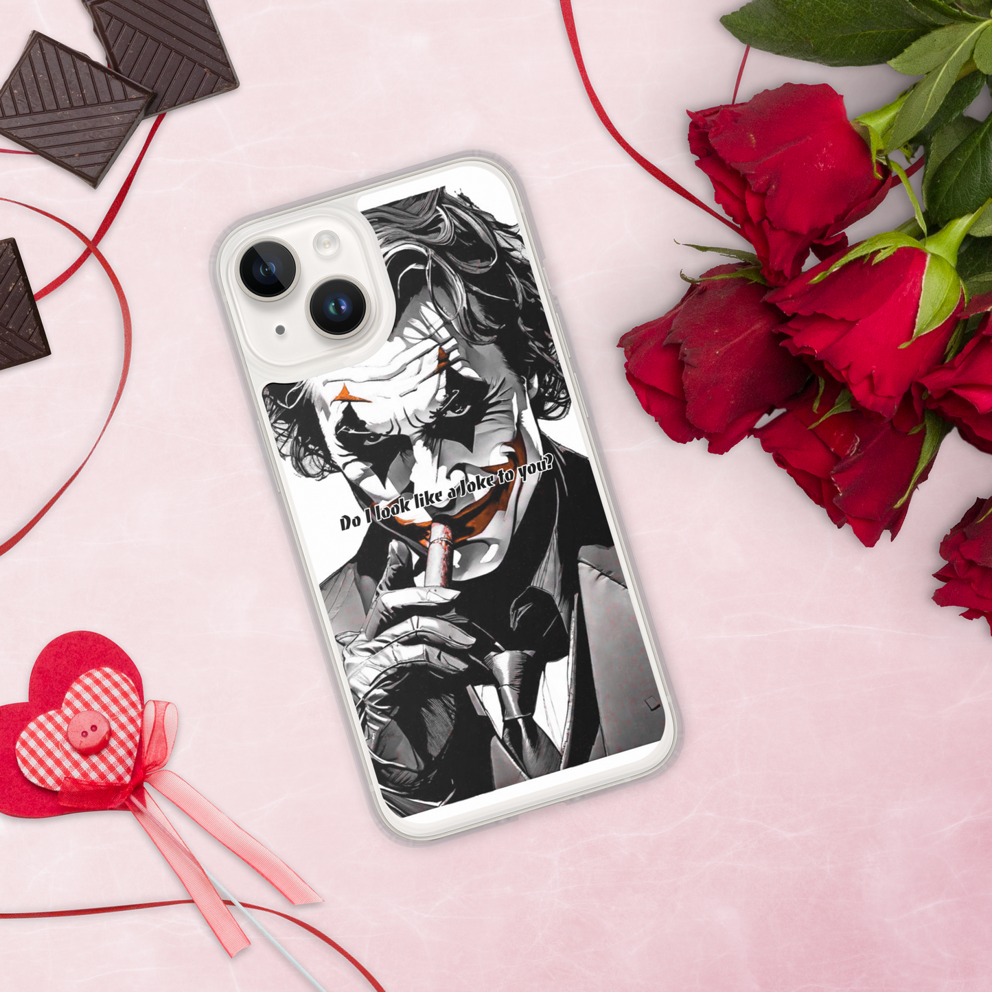 Clear iPhone case Joker designed