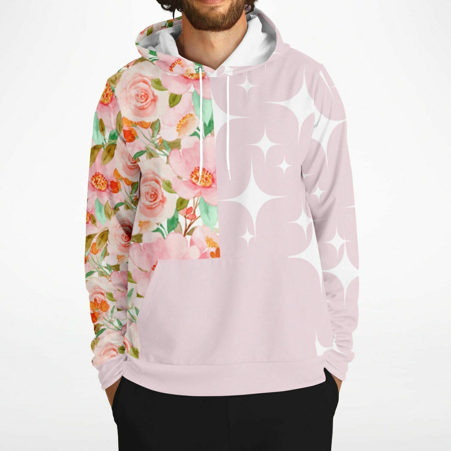 Athletic Hoodie - AOP Flowers&Stars