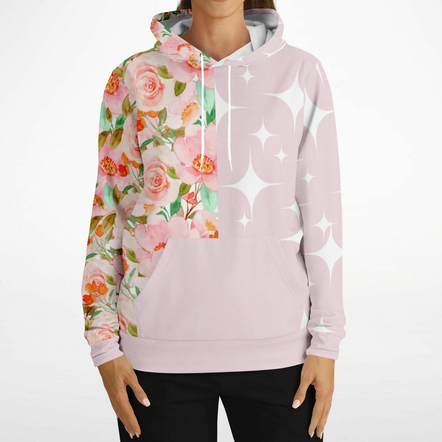 Athletic Hoodie - AOP Flowers&Stars